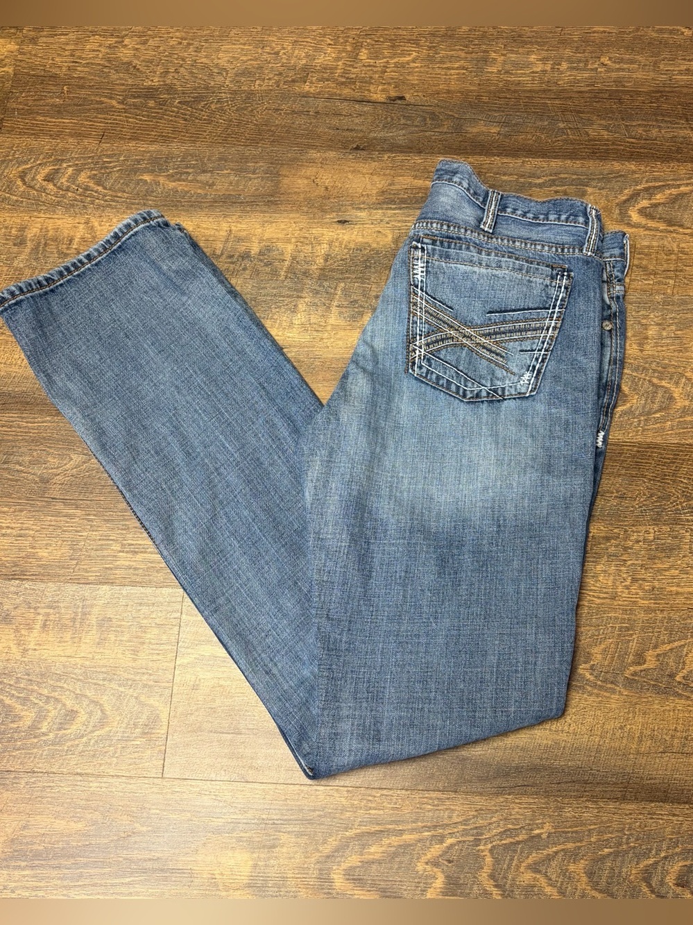 Cinch Ian Jeans Mens 36x38 Slim Fit Bootcut Thick Stitch Western Cowboy